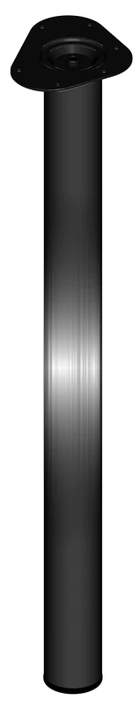 Element System Steel Pipe Feet Round Set of 4 Table Legs, Furniture Feet Including Screw-On Plate, 11102-00049