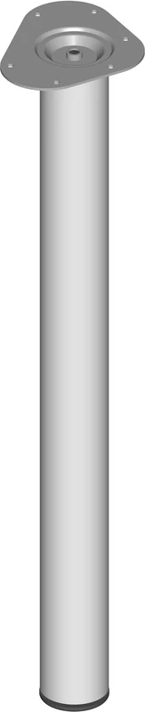 Element System Steel Pipe Feet Round Set of 4 Table Legs, Furniture Feet Including Screw-On Plate, 11102-00037