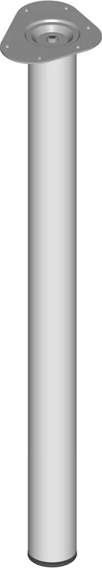 Element System Steel Pipe Feet Round Set of 4 Table Legs, Furniture Feet Including Screw-On Plate, 11102-00051
