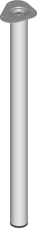 Element System Steel Pipe Feet Round Set of 4 Table Legs, Furniture Feet Including Screw-On Plate, 11102-00082