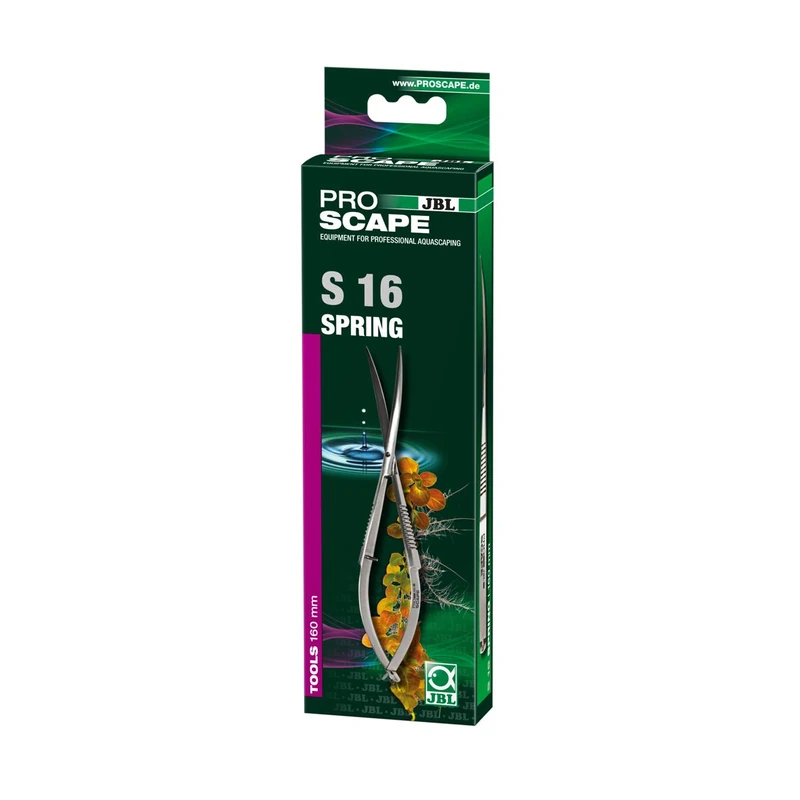 JBL ProScape Tool S 16 spring, Curved spring scissors for mosses and lawn plants in aquariums - Image 1