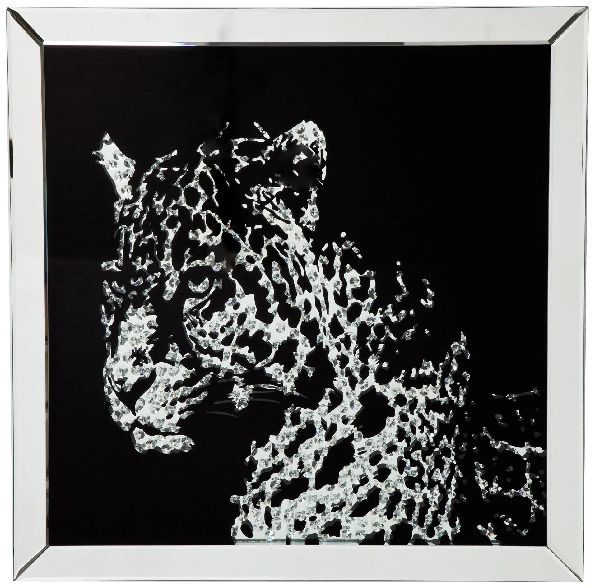 Kare Design Picture Frame Mirror Leopard 80x80cm