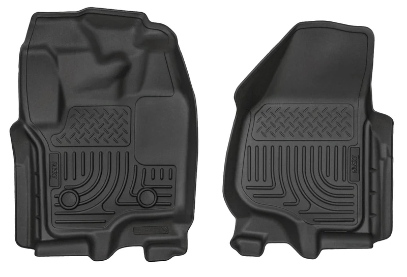Husky Liners — Weatherbeater | Fits 2012-2016 Ford F - 250/F - 350/F - 450 Super Duty Super & Crew Cab - Front Liners - Black, 2 pc. | 18701