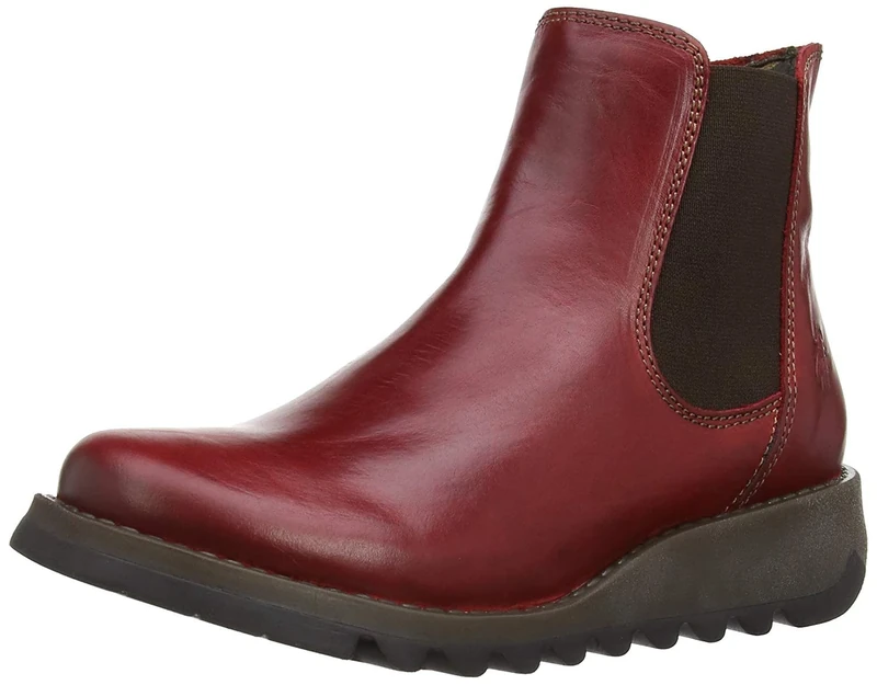 Fly London Women's Salv Chelsea Boots, Red, 9 UK
