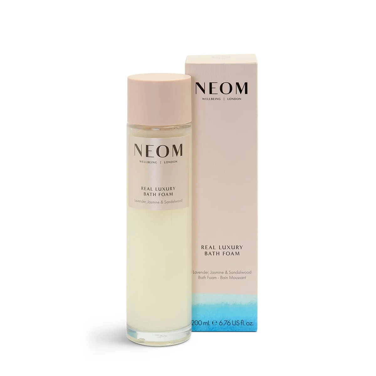 NEOM - Real Luxury Bath Foam (200ml) | 100% Natural Fragrance | Lavender, Jasmine & Sandalwood | Essential Oil | Scent To De-Stress