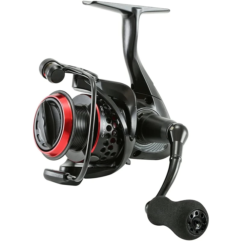okuma Ceymar Lightweight Spinning Reel- C-55, Black/Red