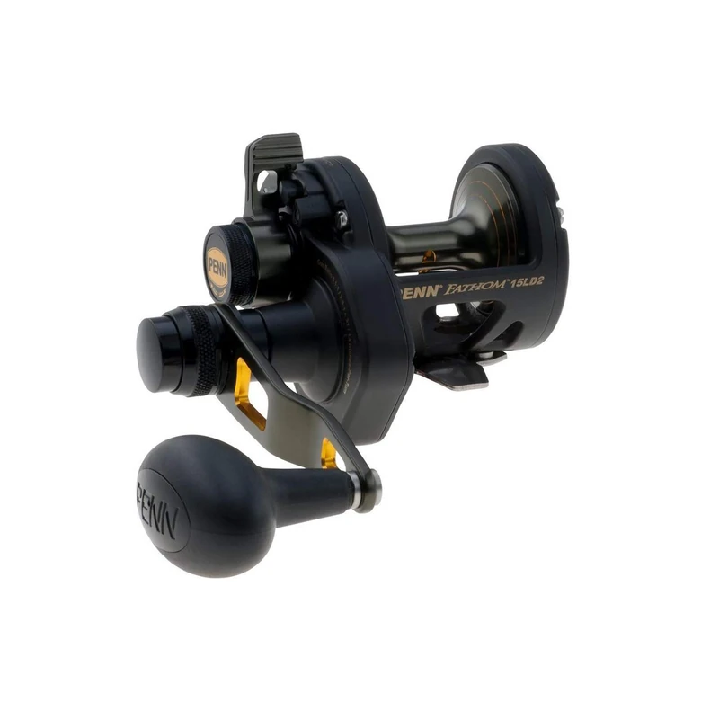 PENN Fathom Lever Drag 2 Speed Multiplier - Full metal Body, Strong Saltwater Power Reel For Jigging, Live Bait and Offshore Fishing