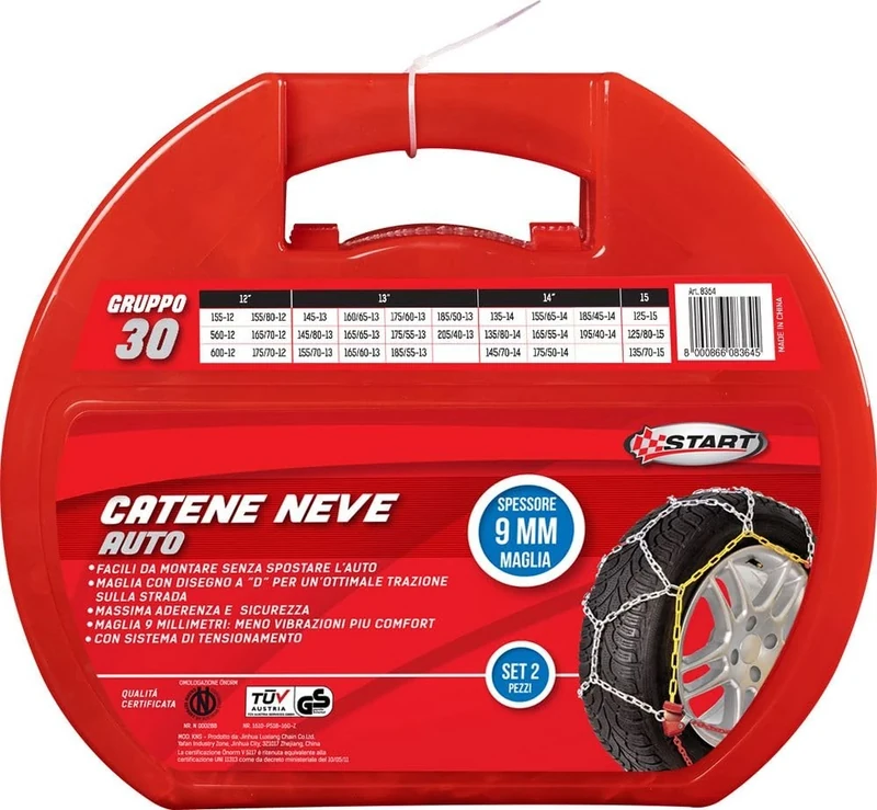 START KNS Set of 2 Snow Chains Thickness 9 mm Group 30