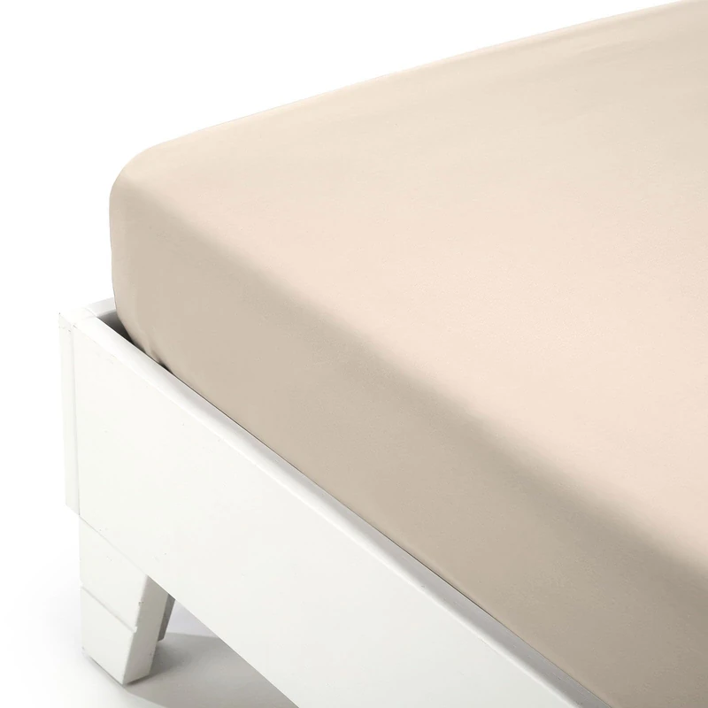 Caleffi 51349 Maxi Single Ivory Cotton Fitted Sheet