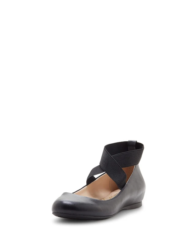 Jessica Simpson Women's Mandayss Ballet Flat, Black Sleek, 3 UK