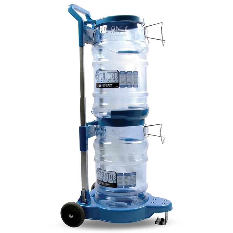 San Jamar SICART60 Saf-T-Ice Cart Transportation System for Use With (2) SI6000 Totes - Image 1