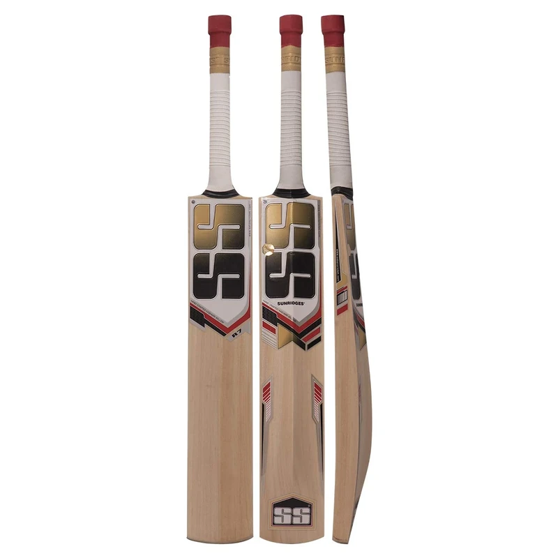 SS Kashmir Willow Cricket Bat, Short Handle (Short Handle, R-7)