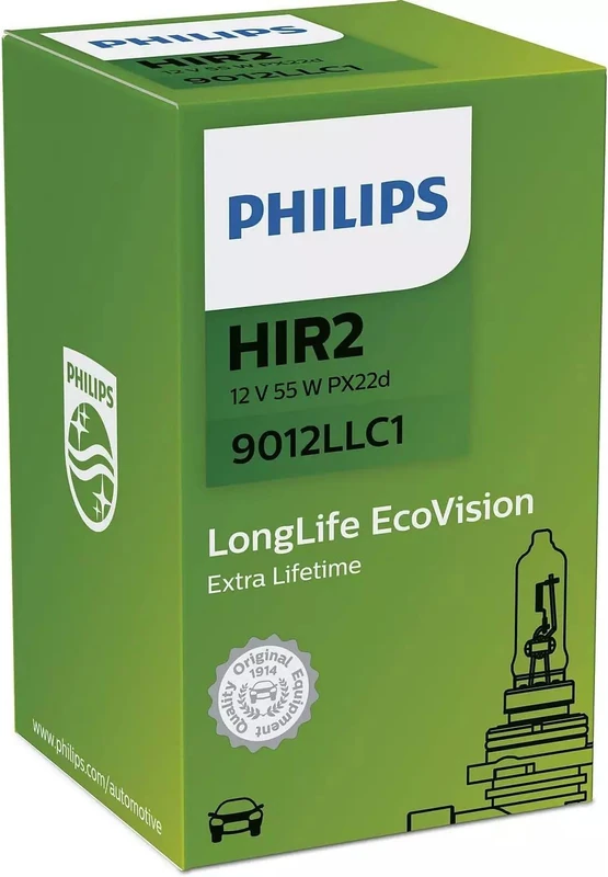 PHILIPS HIR2 LongLife EcoVision car Headlight Bulb 9012LLC1