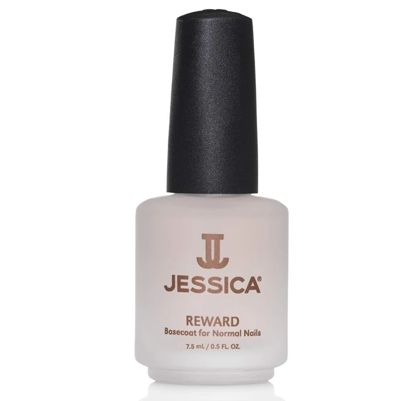 JESSICA Reward Base Coat, Nail Varnish for Normal Nails, Vitamin Enriched Formula, Protects From Breakage, 7.4ml