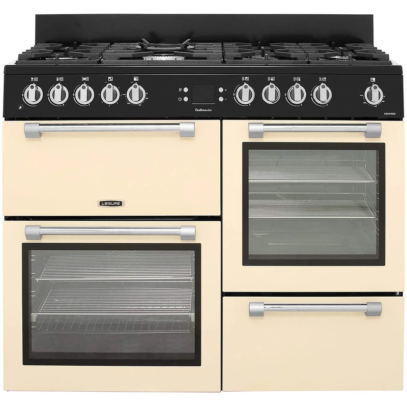 Leisure CK110F232 Gas Cooker A Black – Ovens and Cookers (Stove, Black, Buttons, Rotating, Front, Electronic, LED)