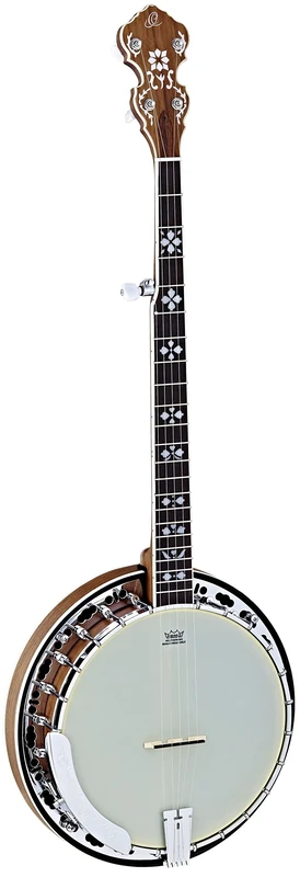 Ortega Guitars OBJ550WTE-SNT Raven Series 4-String Tenor Banjo with Burl Walnut Resonator and Walnut Rim
