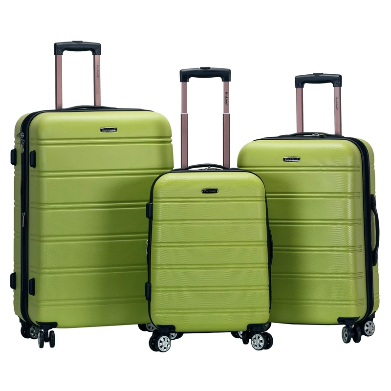 Rockland Melbourne Hardside Expandable Spinner Wheel Luggage, Lime, 3-Piece Set (20/24/28), Melbourne Hardside Expandable Spinner Wheel Luggage