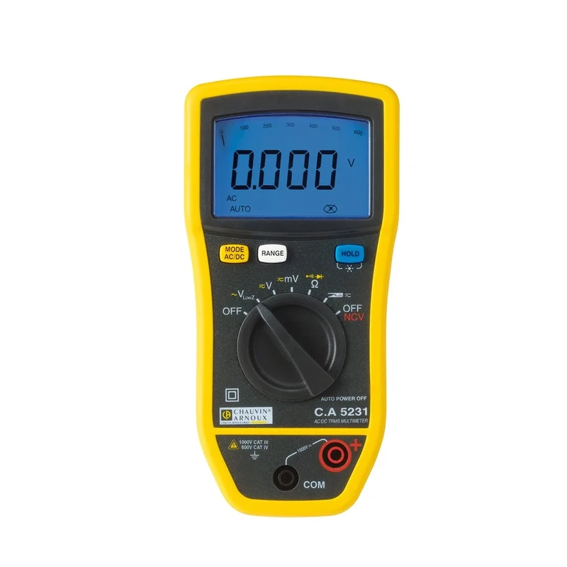 Digital Multimeter Chauvin Arnoux C.A 5231 1000 Vac / 600 A ac CAT III 1000 V CAT IV 600 V
