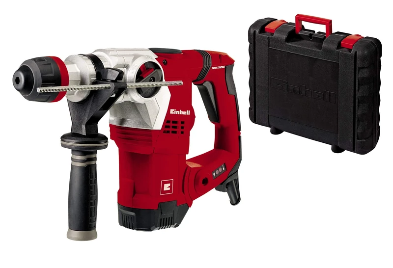 Einhell Rotary Hammer Drill TE-RH 32 E | SDS Plus 4-in-1 Drill - Drilling/Pneumatic Impact Drilling/Chiseling with and Without Lock | 1250W, 5.0 Joule Impact Force, Anti-Vibration System