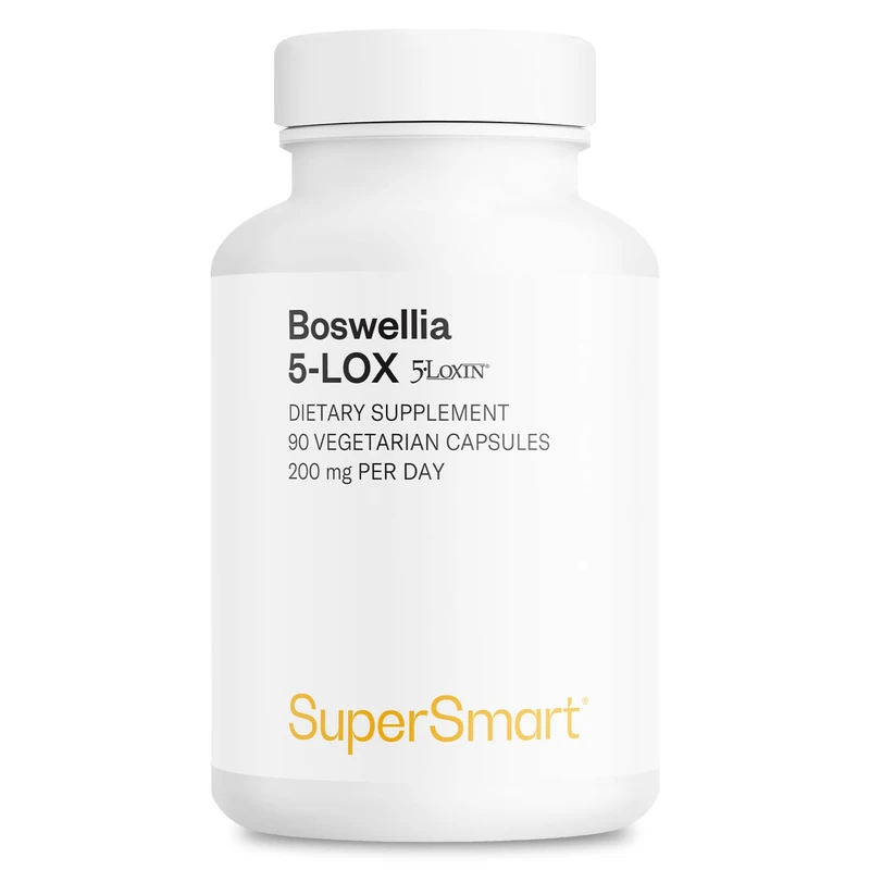 SuperSmart - Boswellia 5-LOX - Extract of Boswellia Serrata - Support Healthy Joint - Anti Inflammatory Supplement & Pain Relief | Non-GMO & Gluten Free & Gluten Free - 90 Vegetarian Capsules