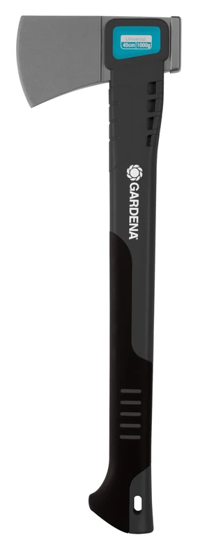 GARDENA Axe 1000 A: Small Axe For The cases Of Small Trees, Deliming And Splitting Wood, Special Coating, 45 cm (8714-48), Black/Grey