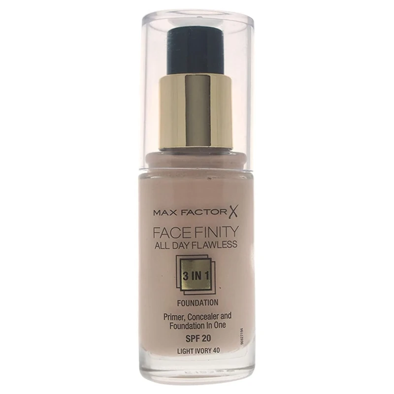 Facefinity All Day Flawless 3 In 1 Foundation SPF 20 - # 40 Light Ivory by Max Factor for Women - 30