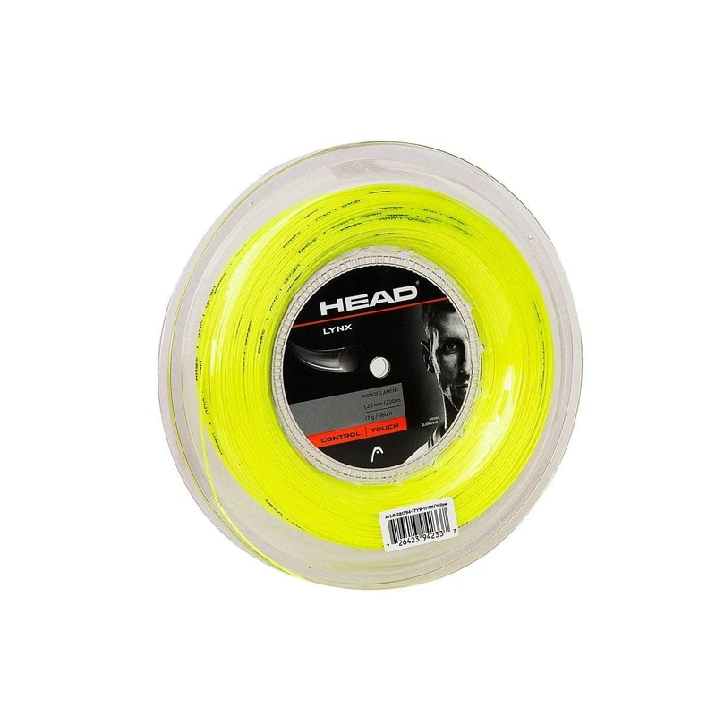 HEAD Lynx Racquet String - Multi-Colour/Yellow, Size 16/200 m