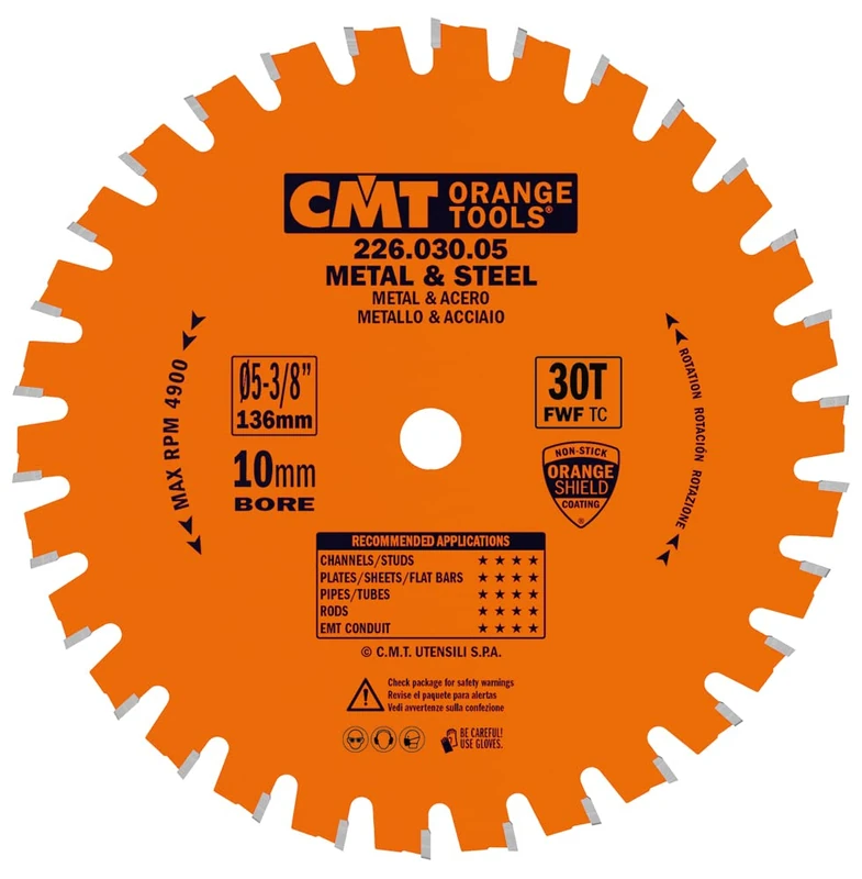 CMT 226.030.05 – Dry Cut Blade 136.5X1.5/1.2X10 Z=30 Fwf