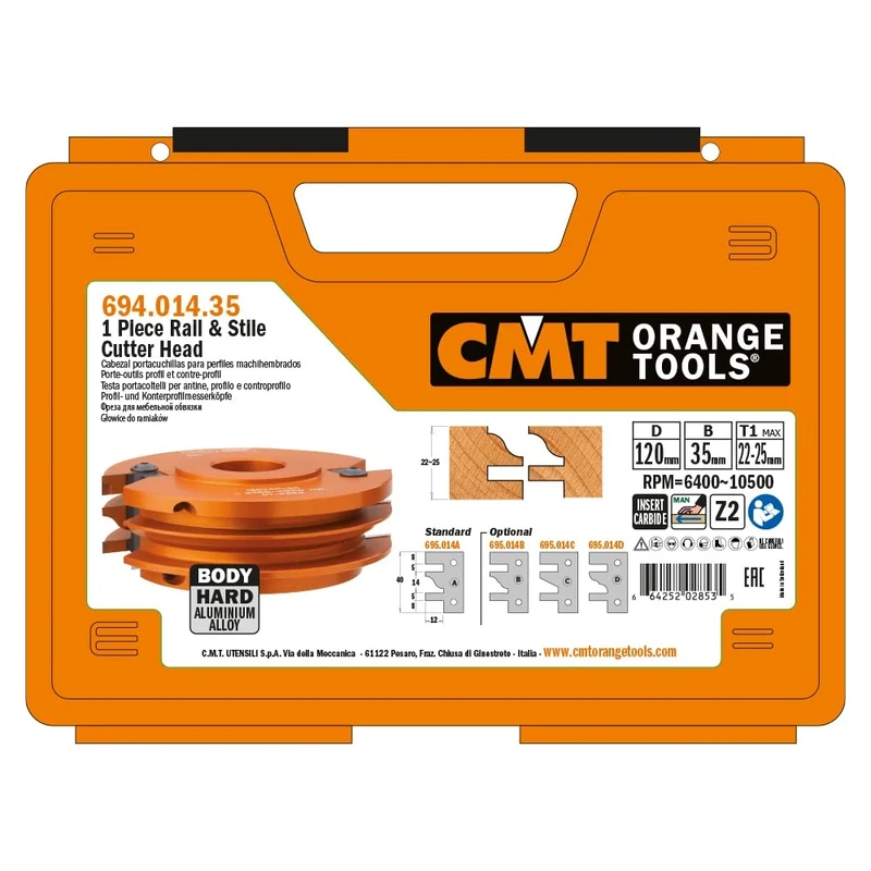 CMT 694.014.35 – Rail and Style Cutter Head Series 692, (38 x 15 x 13 mm)