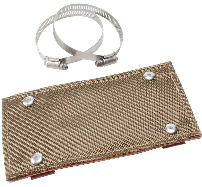 Design Engineering 010453 Titanium Pipe Shield 4" x 8" Exhaust Heat Shield