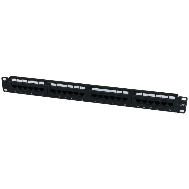 StarTech.com 24 Port 1U Rackmount Cat 6 110 Patch Panel - 24 port Network Patch Panel - RJ45 Ethernet 110 type Rack Mount Patch Panel 1U (C6PANEL24)