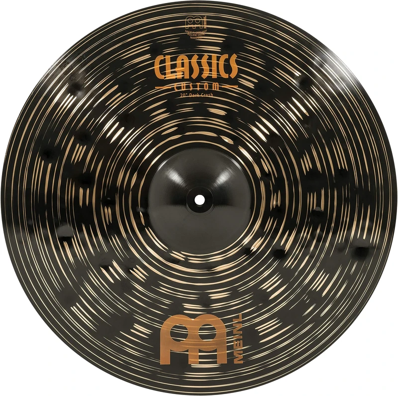 Meinl Cymbals Classics Custom Dark Crash Cymbal 20 inch (Video) for Drum Set (50,80cm) B12 Bronze, Dark Finish, Made in Germany (CC20DAC)