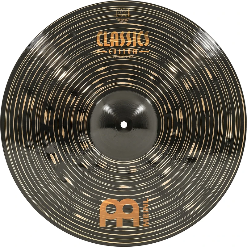 Meinl Classics Custom Dark 19 inch Crash cymbal (Video) for Drum Set (48,26cm) B12 Bronze, Dark Finish, Made in Germany (CC19DAC)