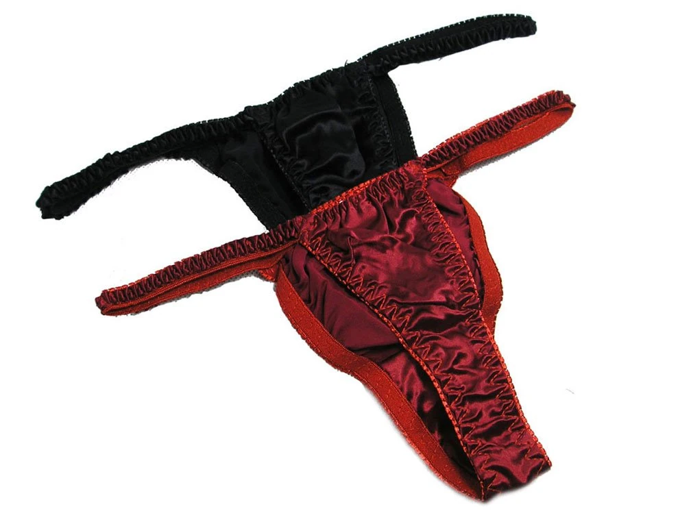 NWT Lot 2 Pairs 100% Soft Silk Brief Women Thong Panties[USXL,PACKB]