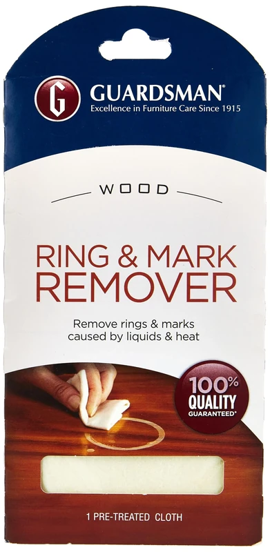 Guardsman Wood Ring and Water Mark Remover Cloth - 1 Pack - Clean & Remove Marks from Wooden Surface | Removes Marks Caused by Liquid, Moisture and Heat from Wooden Furniture, Surfaces & Flooring