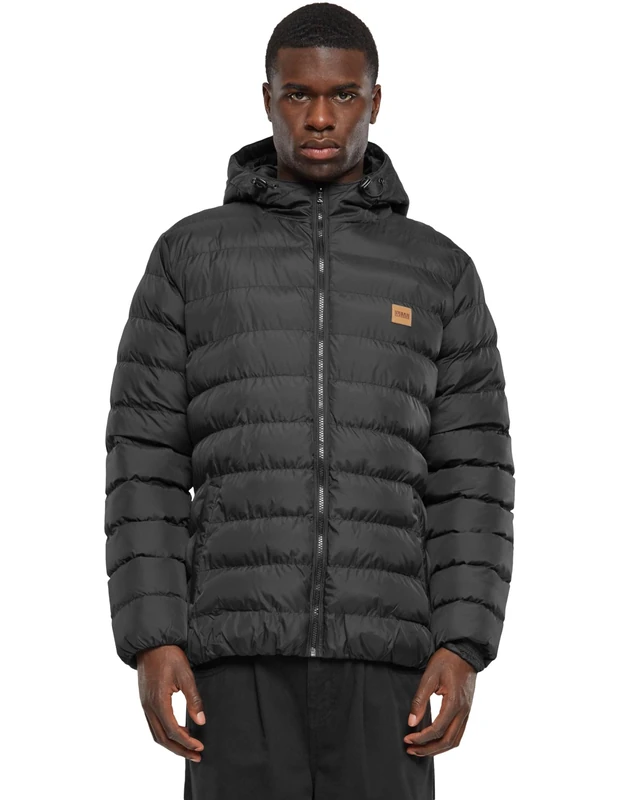 Urban Classics Men's Basic Bubble Jacket, Black (Blkwhtblk), M