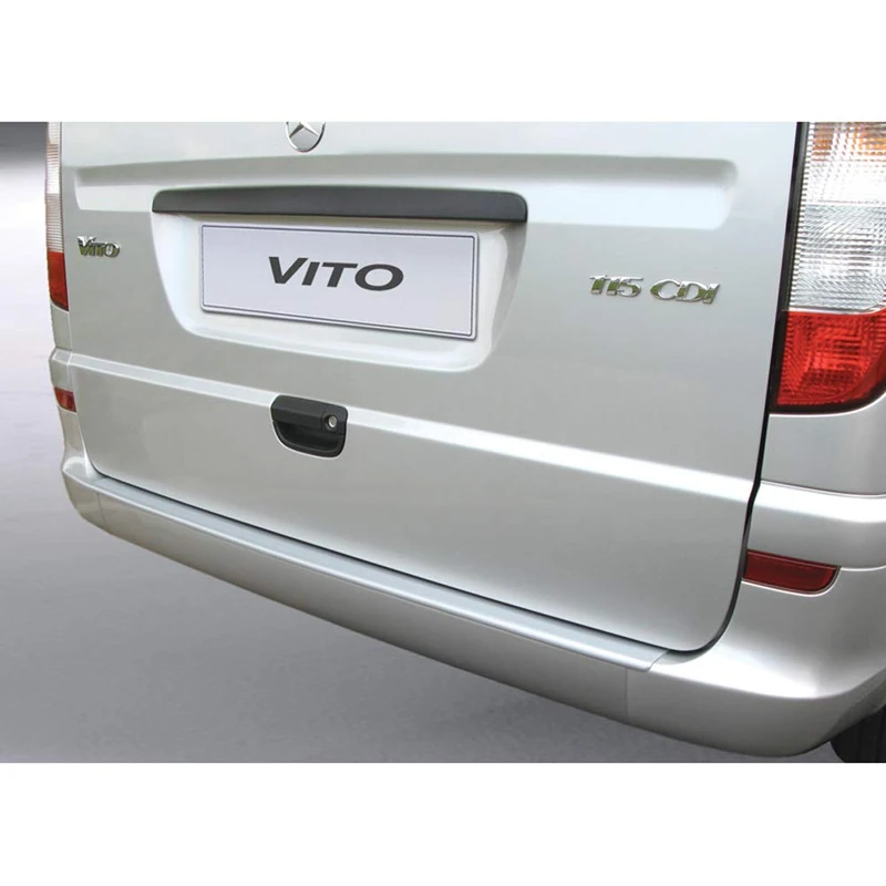 ABS Rear Bumper Protector Compatible with Mercedes Viano/Vito 2003-2014 Silver