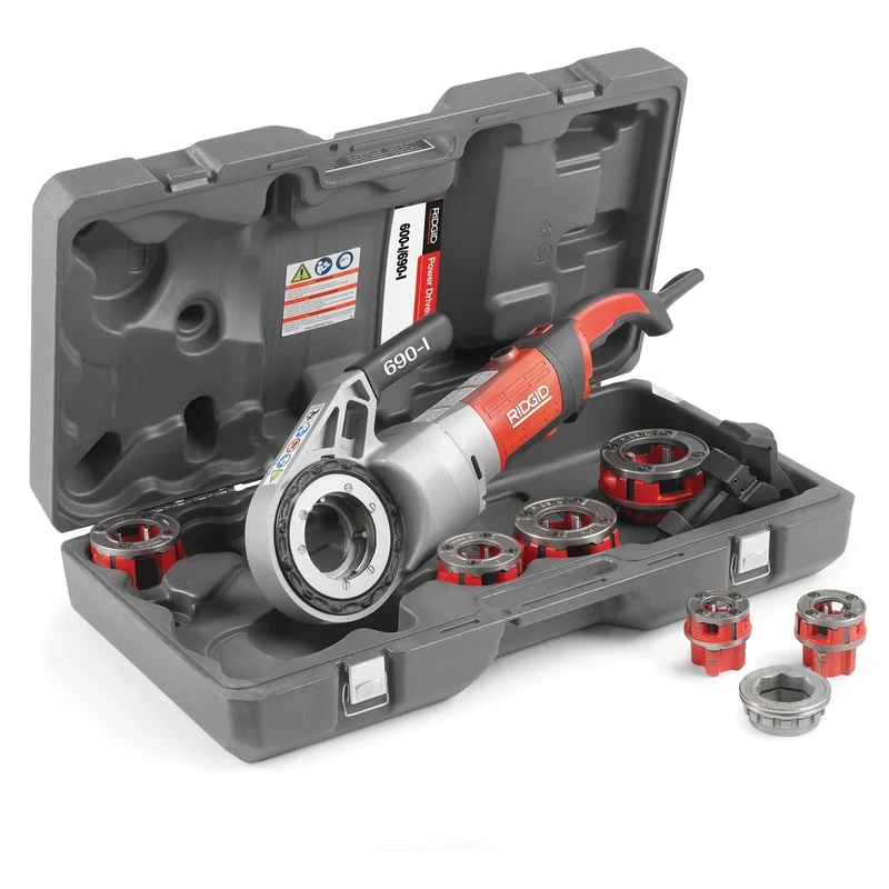 Ridgid 44943 1/8 - 2-inch 110V Power Threader Pipe Capacity Complete with Carry Case