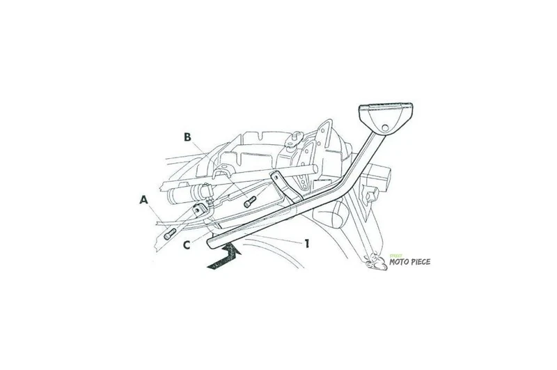 SHAD S0G78T Top Case Fitting Kit for Suzuki GSX750/600 F98, Black