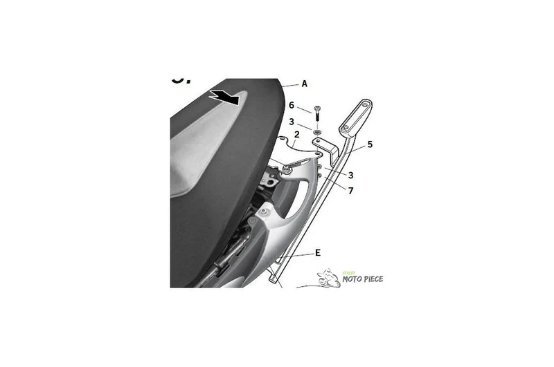 SHAD S0GL69ST Top Case Fitting Kit for Suzuki Gladius 650 2009, Black