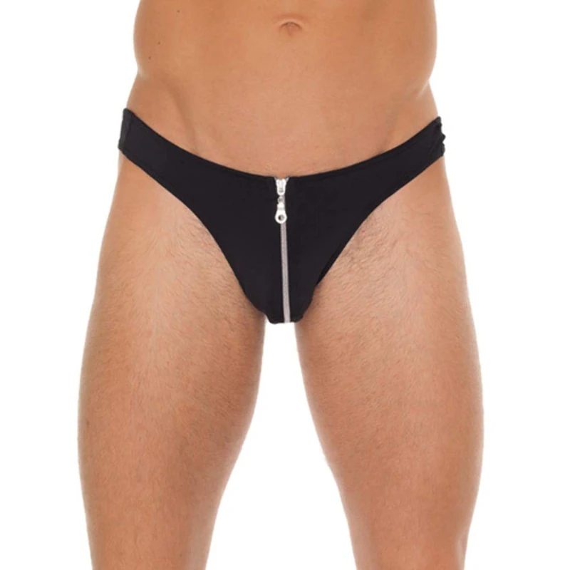 Amorable By Rimba - String with Zipper Black