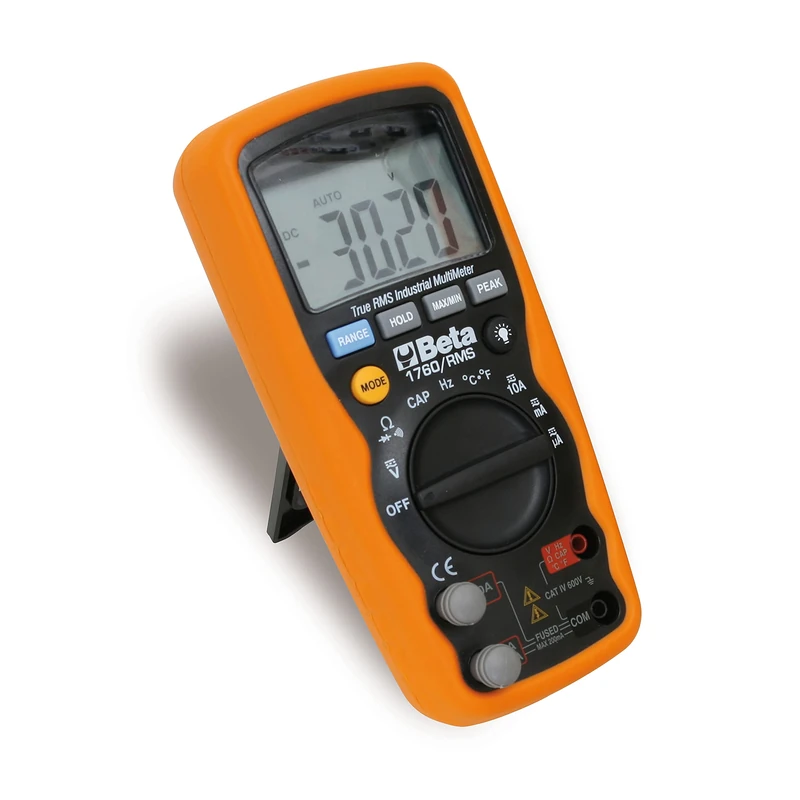 Beta 17600020 Model 1760/RMS Industrial Digital Multimeter, Accurate and Sturdy in a 6-mm, Co-Moulded Shell with Antislip Shockproof Outer Rubber Part