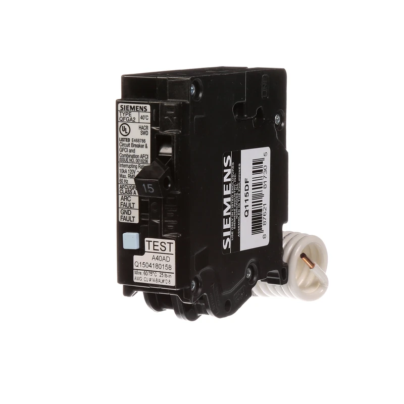Siemens Q115DF 15-Amp Afci/Gfci Dual Function Circuit Breaker, Plug on Load Center Style by Siemens