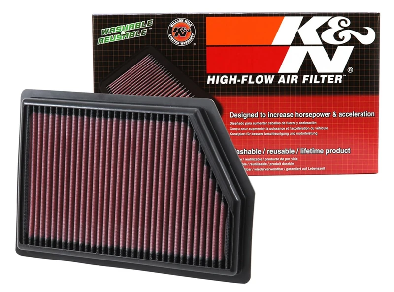 K&N Replacement air filter compatible with Jeep Cherokee 2.0D/2.2D/2.4/3.2L V6 2014- (33-5009)