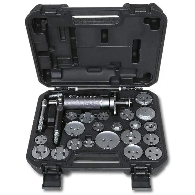 Beta 14710101 Model 1471 M/C22 Pneumatic Tool for Pushing Back and Rotating Right and Left Disc Brake Pistons with Accessories in Plastic Case