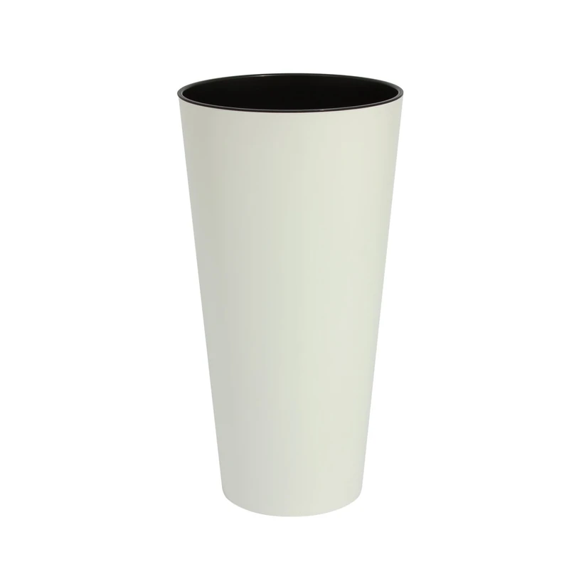 Prosper Plast DTUS400-S449 40 x 76.6 cm Tubus Slim Flowerpot - White (6-Piece)