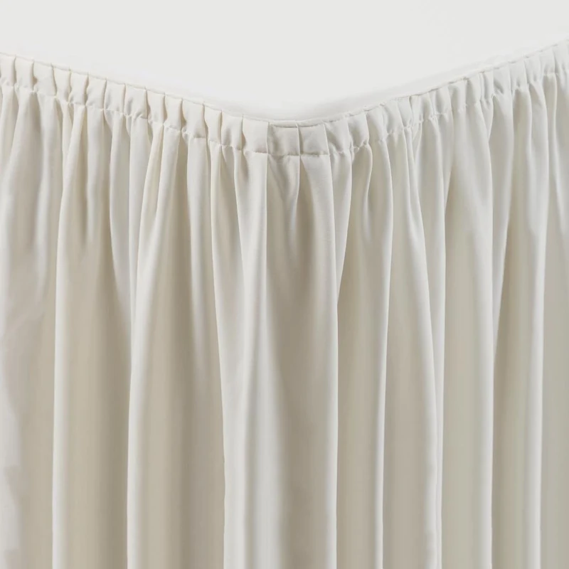 Table Top Cream Cover & Skirting - Plisse Style 730X750X1820mm Pleated
