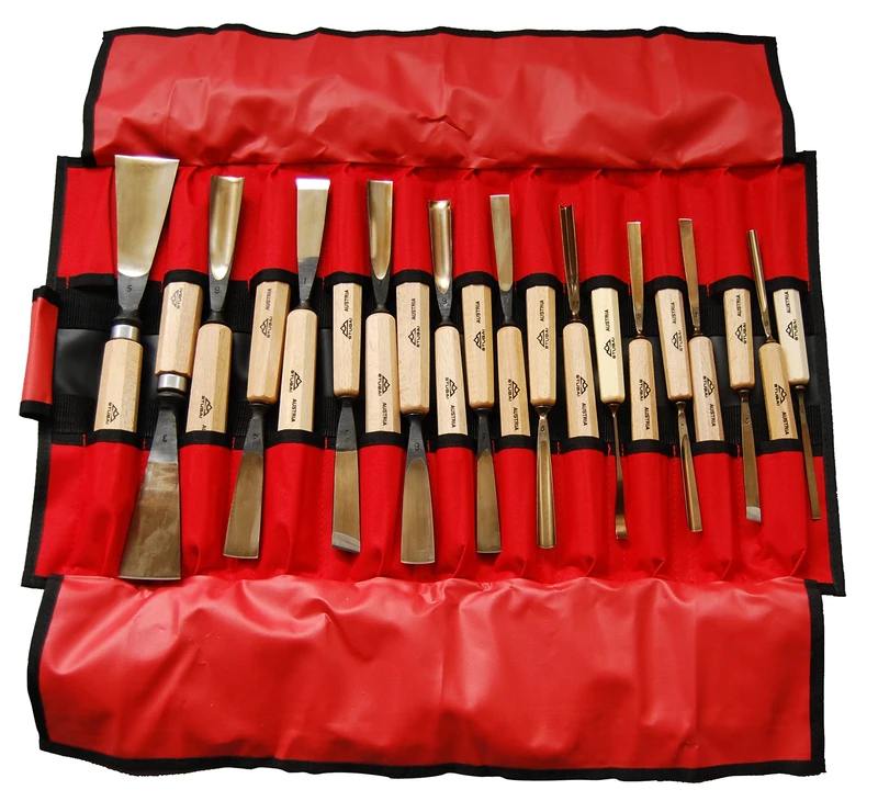 Stubai 9002793505367 Wood Carving Chisel Set - Black