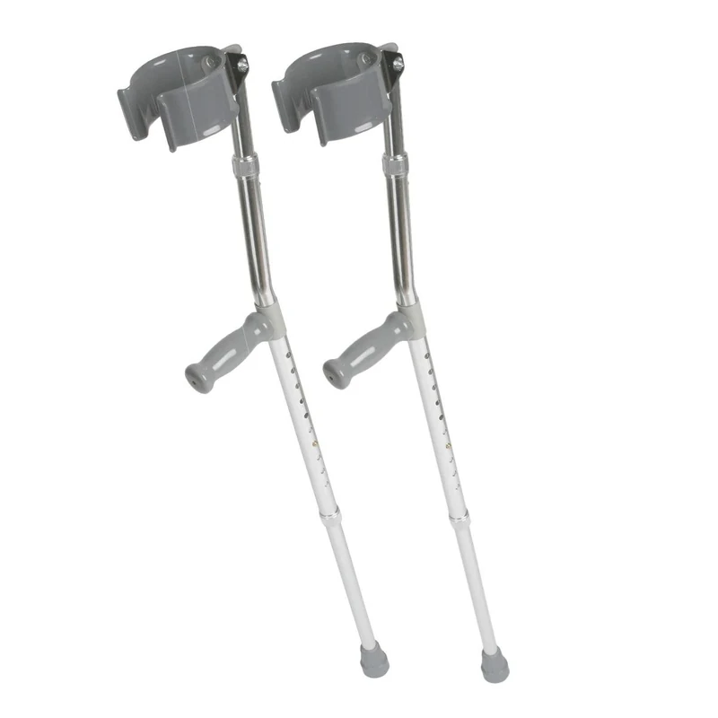 Medline Aluminum Forearm Crutches, Adult, Pack of 2