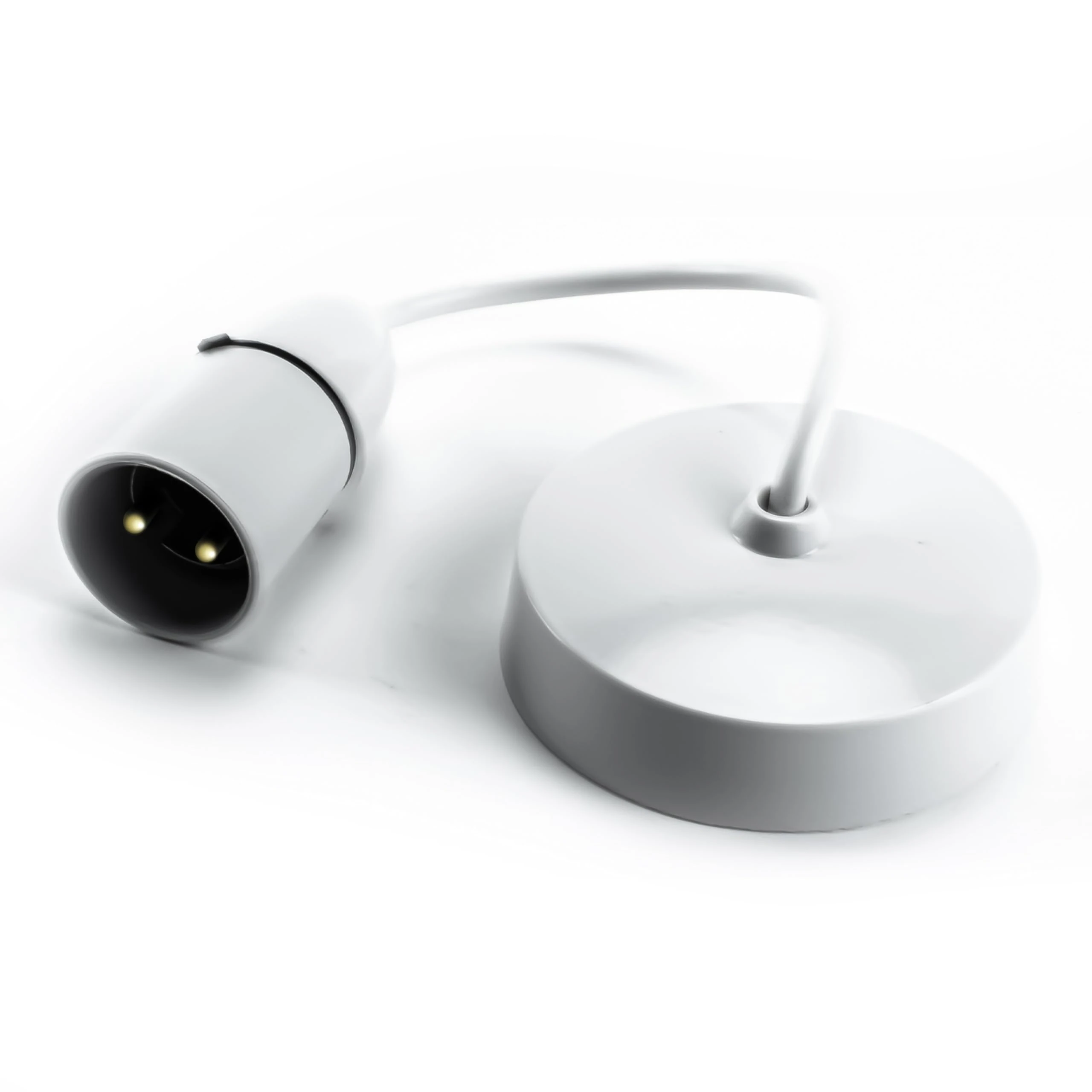 Status Ceiling Pendant Light Fitting, 6‑Inch White Bayonet (B22) Pendant for Ceiling, Pre‑Wired with Cord Grip, Indoor Lighting Fixture, S6INCPB4